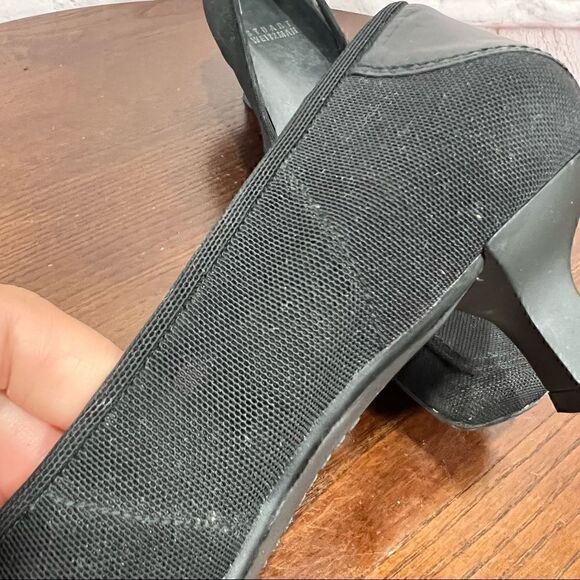 9N STUART WEITZMAN kitten heel square toe pumps Guc - Picture 8 of 11